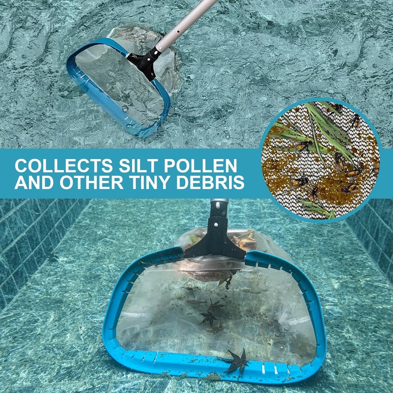 POOLWHALE 17.5" Heavy Duty Ultra Fine Mesh Pool Pollen & Sand Skimmer Rake, Aluminum Frame Deep Nylon Net, Pool Net for Above Ground & In-ground Swimming Pools (No Pole) - Image 4